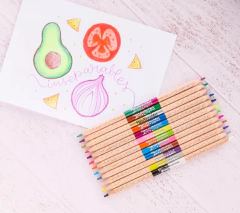 Lápices de Color DUO INSEPARABLES x 12 COLORING - MOOVING - 7798302937027 en internet