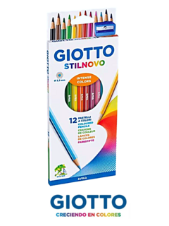 Lápices de colores x 12 + 1 grafito y 1 sacapuntas STILNOVO - GIOTTO - 7806710018068