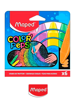 Tizas para acera x 6 COLOR´PEPS - MAPED - 3154149360109