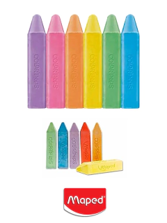 Tizas para acera x 6 COLOR´PEPS - MAPED - 3154149360109 - comprar online