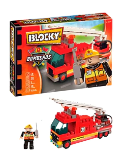 Blocky Bomberos, Autobomba x 70 piezas - RASTI - 7797336006501