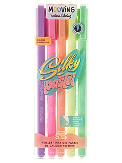 Boligrafos Roller Gel SILKY PASTEL x 5 Coloring - MOOVING - 7798302937195
