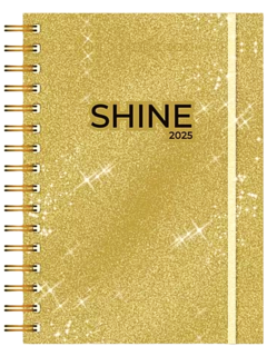 Agenda Shine 2025 - SEMANAL - 16 x 22 - Onix - (55030) - Libreria Pincelada