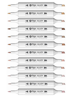 Marcadores Artisticos ALLOY Tonos Piel x 12 de Filgo (36330) en internet