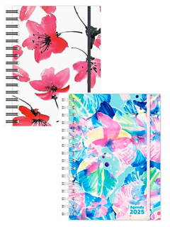 Agenda Acuarelada 2025 - DIA x HOJA - 16 x 22 - Onix - (55020)