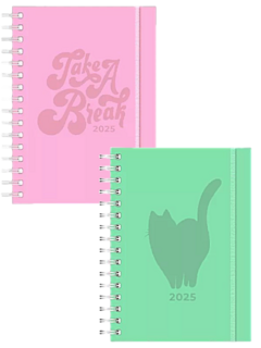Agenda Pastel Vinilica 2025 - DIA x HOJA - 16 x 22 - Onix - (55020)