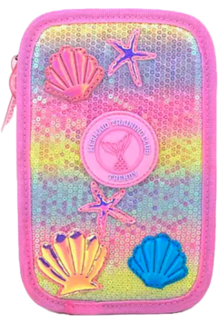 Cartuchera 1 piso Arco Iris Sirena Rosa de Trendy (025865)