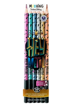 Lapices Metalizados Hey Metal x 6 Coloring - MOOVING (019390)