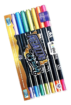 Marcadores Metallic Brush x 8 Coloring - MOOVING (022579)