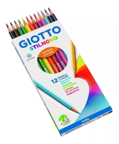 Lápices de colores x 12 + 1 grafito y 1 sacapuntas STILNOVO - GIOTTO - 7806710018068 - Libreria Pincelada