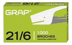 Imagen de Broches para abrochadora N°21/6 - GRAP - (004613) - 7798006050060