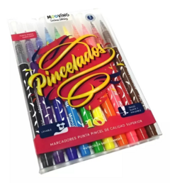 Imagen de Marcadores Punta Pincel PINCELADOS x 10 Coloring - MOOVING - 7798302937058