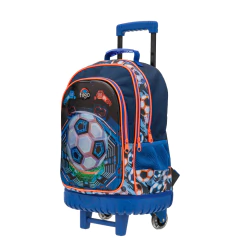 Imagen de Mochila con Carro 18" FUTBOL AZUL 3D - FILGO - 7798434162380