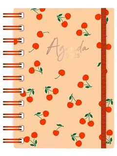 Agenda Cherry 2025 - DIA x HOJA - 10 x 15 - Onix - (55070) - tienda online