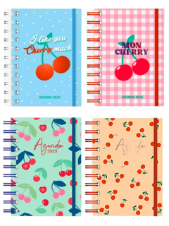 Agenda Cherry 2025 - DIA x HOJA - 10 x 15 - Onix - (55070)