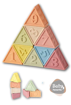 Triangulos apilables x 9 piezas - BABY FAVORITE - 6978050710870 - tienda online