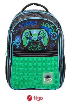 Mochila Espalda 18" DINO POP IT GAMER STARPACK - FILGO - 7798434162199 - comprar online