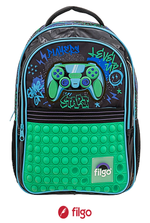 Mochila Espalda 18" DINO POP IT GAMER STARPACK - FILGO - 7798434162199 - comprar online