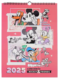Calendario Mickey y sus amigos 2025 - MENSUAL - Mooving - (026892)