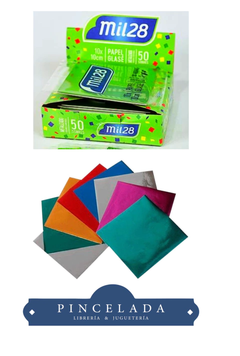 Papel GLASE METALIZADO - Mil28 - 7798006809057