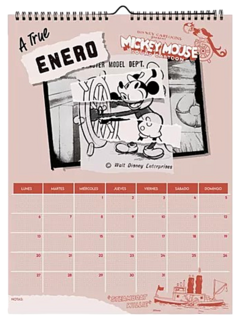 Calendario Mickey y sus amigos 2025 - MENSUAL - Mooving - (026892) - comprar online