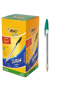 Bolígrafo Verde BIC Trazo Medio Cristal (000509)