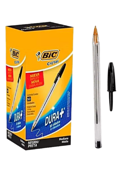 Bolígrafo Negro BIC Trazo Medio Cristal (000509)