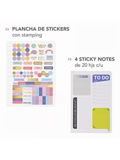Agenda Dictio Pastel 2025 - SEMANAL- 15 x 21 - Mooving - (015716) - tienda online