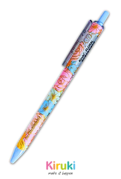 Bolígrafo Retráctil FLORAL Tinta Azul - KIRUKI - 714604325925* - Libreria Pincelada
