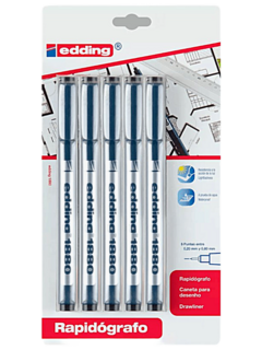 Set Microfibra Graduada E1880 x 5 - EDDING - 7709990414905