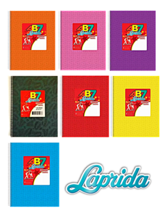 Cuaderno AB7 espiralado x 60 hojas - LAPRIDA - 021008
