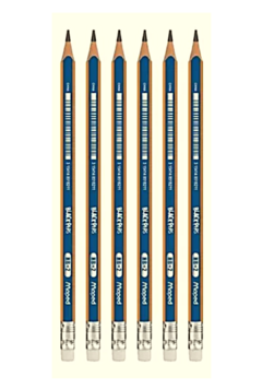 Lapiz Negro con goma de MAPED (013396) - Libreria Pincelada