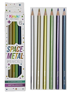 Lapices Metalizados SPACE METAL x 6 - KIRUKI - 714604085355