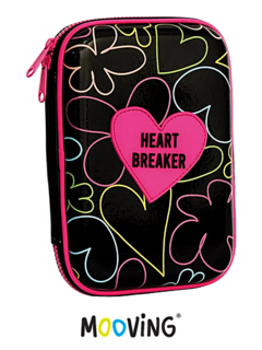 Cartuchera EVA 1 piso HEART 2025 - MOOVING - 7799133015410