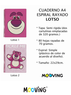 Cuadernillo A4 LOTSO Tapa Semi Rígida - MOOVING - 7799133021138 en internet