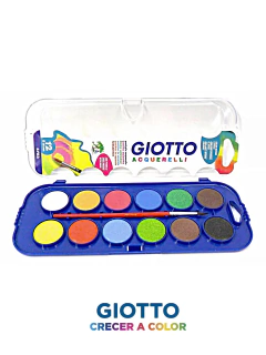 Acuarelas x 12 colores, mas pincel - GIOTTO - 8000825967702