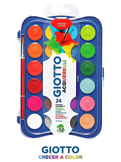 Acuarela x 24 colores, mas pincel - GIOTTO - 8000825967726 - comprar online