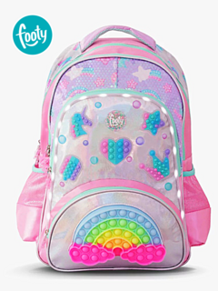Mochila Espalda 18" RAINBOW POP IT ROSA - FOOTY - 7792621168162