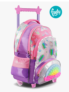 Mochila con Carro 18" RAINBOW POP IT Lila - FOOTY - 7792621168209 - comprar online