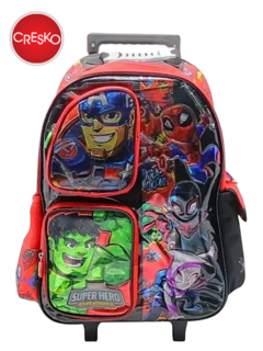 Mochila con Carro 18" AVENGERS SUPER HERO - CRESKO - 092626520406
