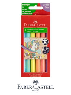 Marcadores Fiesta Pastel x 6 - FABER CASTELL - 7754111020848