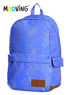 Mochila Espalda 18" STITCH SKY BLUE - MOOVING - 7799133019647