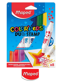 Marcadores DUO con sello x 8 - MAPED - 3154148468080