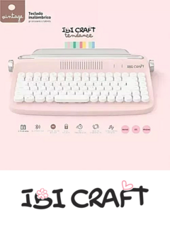 Teclado Vintage Inalambrico paracelular, tablet o PC - IBI CRAFT - 6925009700017