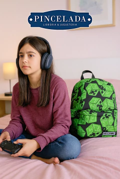 Mochila Espalda 18" MINECRAFT CREEPER - MOOVING - 7799133031380 - tienda online