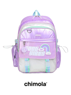 Mochila Espalda 17" Shiny Blocks Light Purple - CHIMOLA - 7798218140153 - comprar online