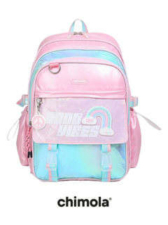 Mochila Espalda 17" Shiny Blocks Light Pink - CHIMOLA - 7798218140146 - comprar online