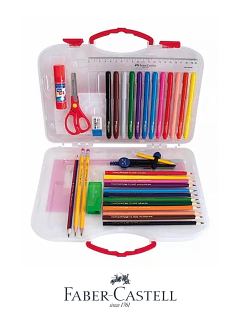 Set escolar x 33 piezas en valija - FABER CASTEL - 7754111011624 - comprar online