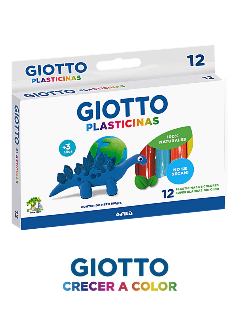 Plastilinas surtidas x 12 - GIOTTO - 7806710015210 - comprar online