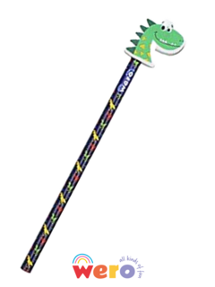 Lapiz Negro DINOS con goma 2D WE2083 - WERO - 7798346406121